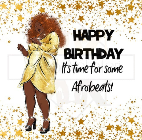 1057 Afrobeats Birthday Card
