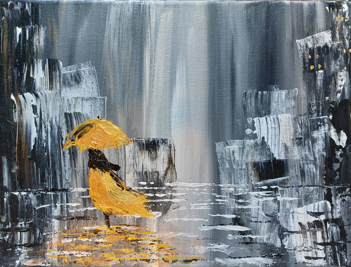 The Rain 001 Original Canvas