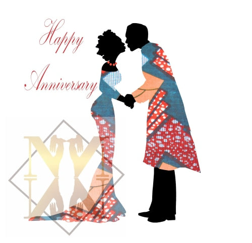 300 Nubian Anniversary Black Couple Celebration Card By Nsaa Nefateri Celebration Card