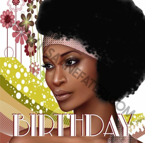 702 Dee Nsaa Nefateri Black Birthday Cards For Women Celebration Card