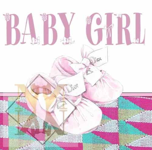 724 Baby Girl Booties Celebration Card