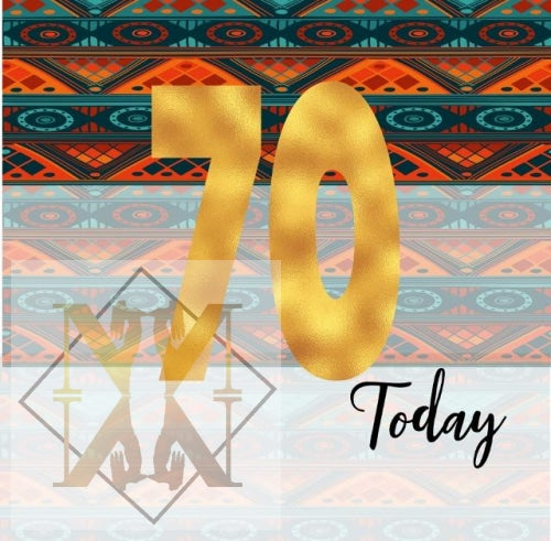 768 70 Today Celebration Card
