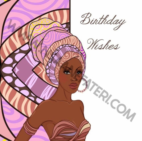 788 Pink Goddess Nsaa Nefateri Black Birthday Cards For Women Celebration Card