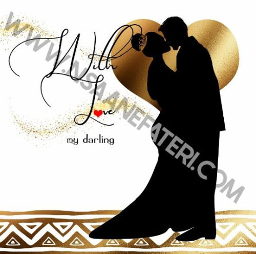 811 My Darling Black Love Cards For Couples Celebration Card