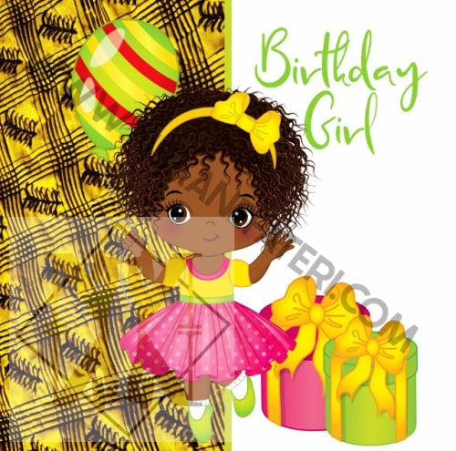 819 Green Princess Nsaa Nefateri Black Birthday Cards For Girls Celebration Card