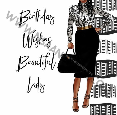 829 Chic So Fine Nsaa Nefateri Black Birthday Cards For Women Celebration Card