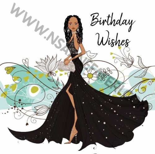 833 Loc Queen Nsaa Nefateri Black Birthday Cards For Women Celebration Card