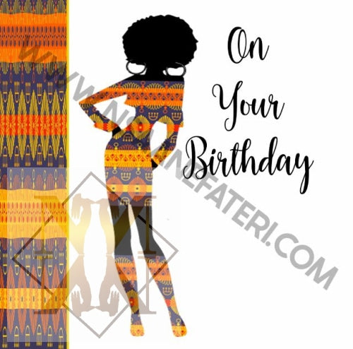 840 Sunshine Girl Nsaa Nefateri Black Birthday Cards For Women Celebration Card
