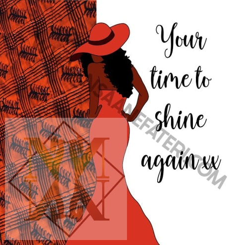 844 Lady In Orange Nsaa Nefateri Black Inspirational Cards For Women Celebration Card