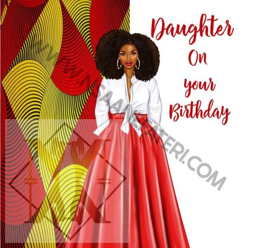 853 Red Beauty Nsaa Nefateri Black Birthday Cards For Women Celebration Card