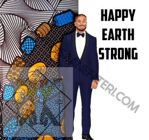 858 His Earth Strong Celebration Card