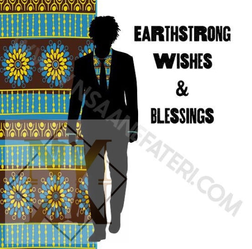 861 Earthstrong Blessings Black Birthday Cards For Men Celebration Cards
