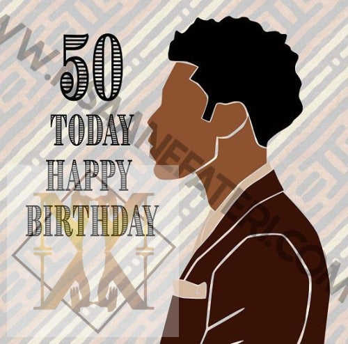 876 Kool Fifty Black Birthday Cards For Men Celebration Cards