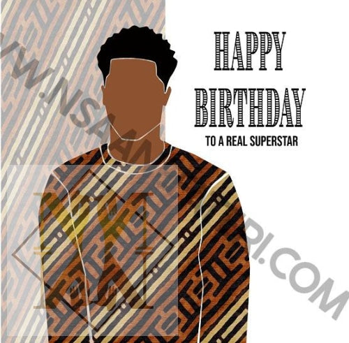 880 Superstar Black Birthday Cards For Men Celebration Cards
