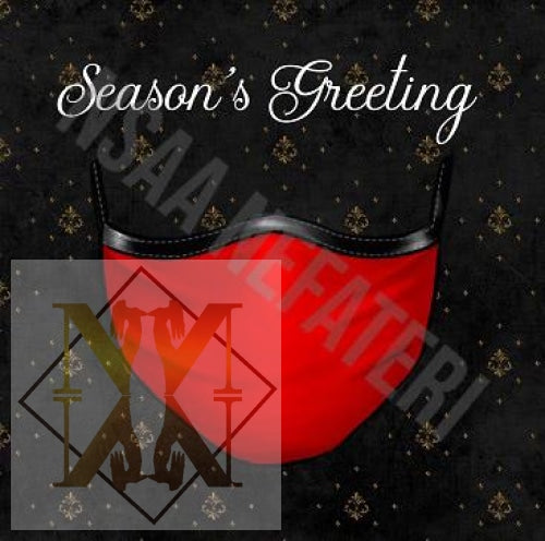 907 Seasons Greetings Mask Christmas Card
