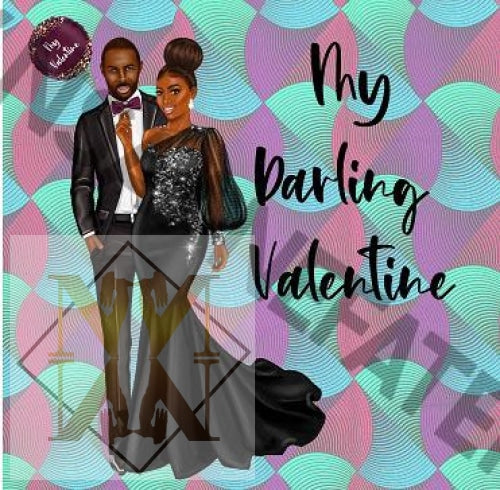 912 Darling Valentine Black Love Card By Nsaa Nefateri Celebration Card