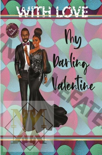 912B Darling On Valentine Black Love Card By Nsaa Nefateri Celebration