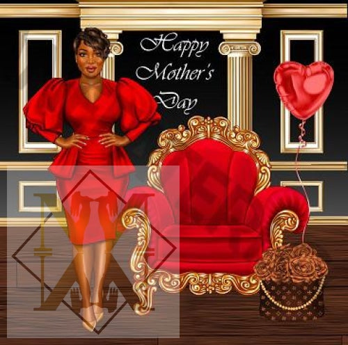 921 Regal Red Mum Black Mothers Day Card By Nsaa Nefateri Celebration Card