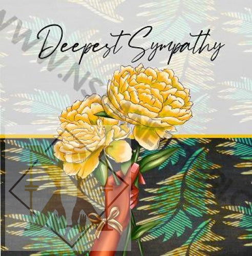 924 Deepest Sympathy Yellow Flower Celebration Card