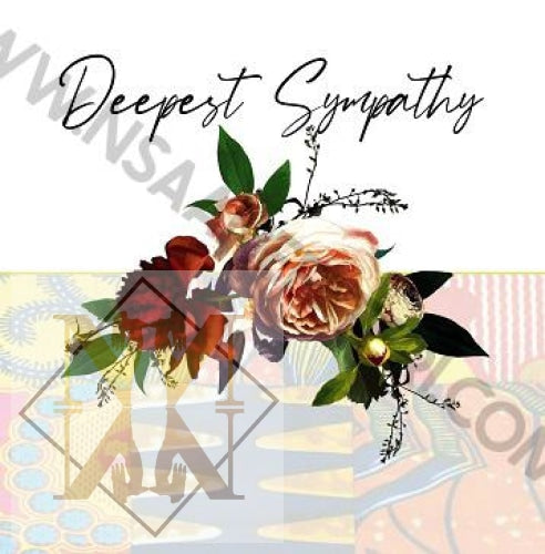 925 Deepest Sympathy Bouquet Celebration Card