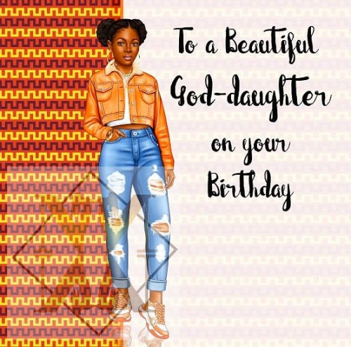 972 God Daughter Birthday Card