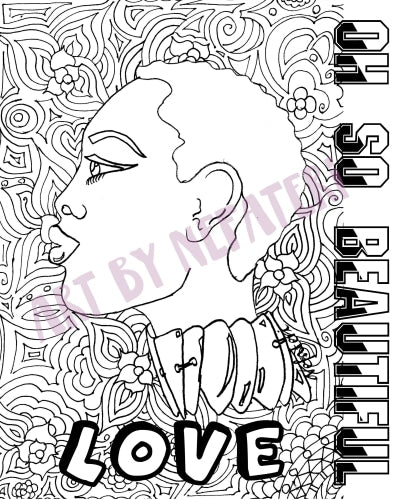 D003 8 X 10 So Beautiful Colouring Page Page